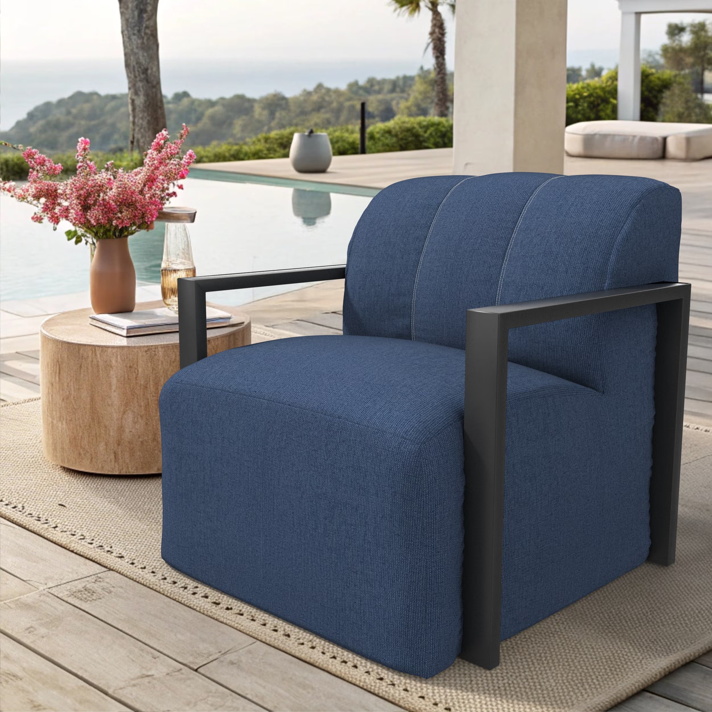 Forever Patio Tuscino Recycled Poly Lumber Outdoor Lounge Chair
