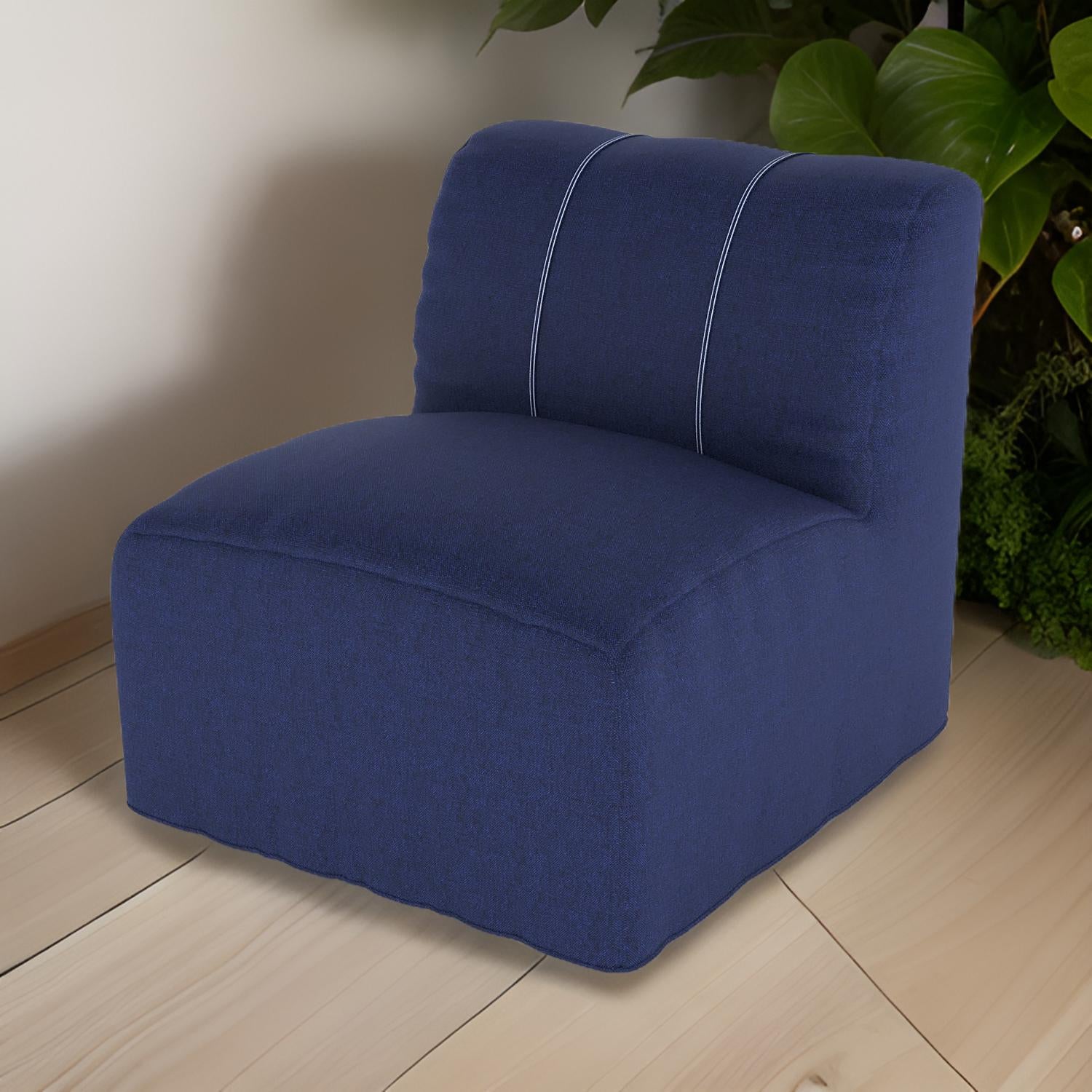 NorthCape International Tuscino Recycled Poly Lumber Outdoor Modular Armless Middle Chair