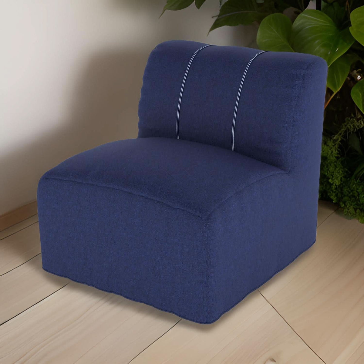 NorthCape International Tuscino Recycled Poly Lumber Outdoor Modular Armless Middle Chair
