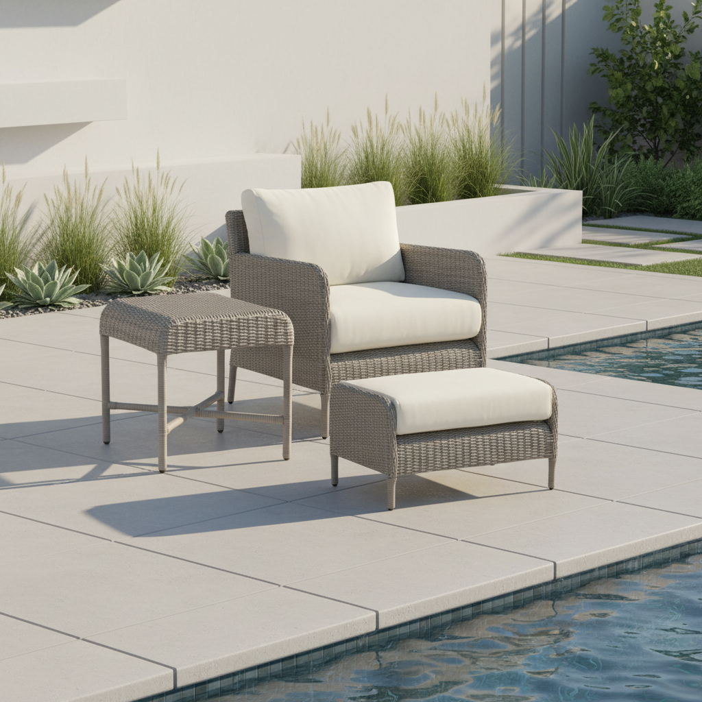 Sunset West Manhattan Wicker & Aluminum Outdoor Club Chair Set