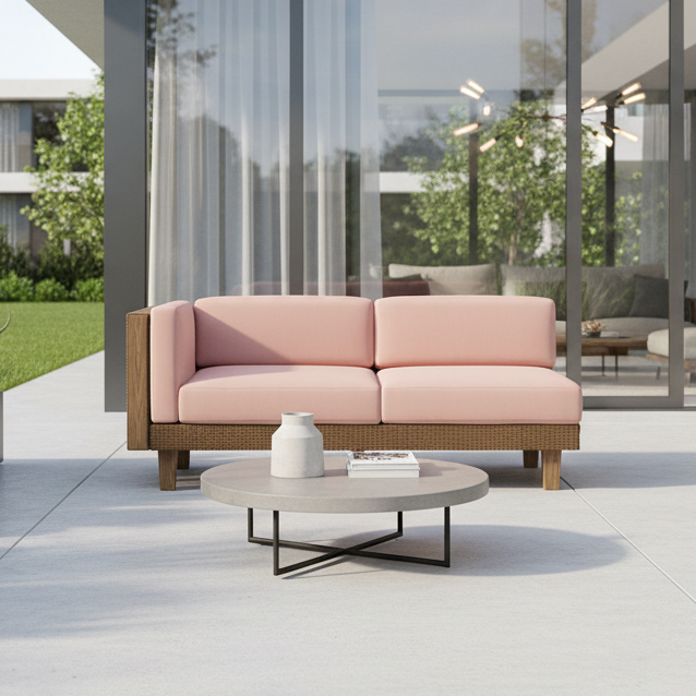 Lloyd Flanders Catalina Wicker Outdoor Right Arm Loveseat