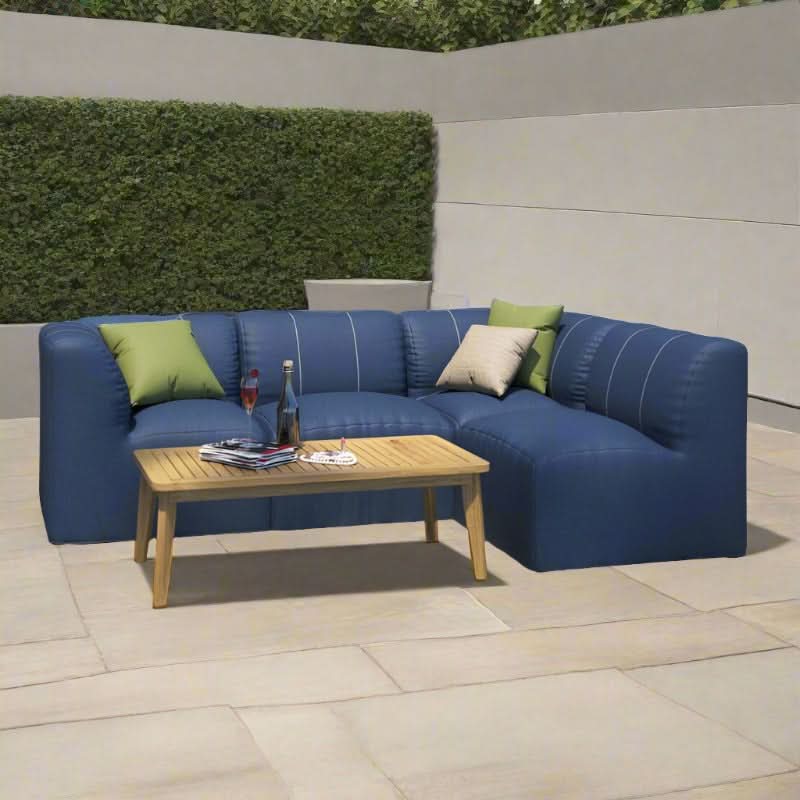 NorthCape International Tuscino Recycled Poly Lumber Outdoor 4-Person Corner Sectional Set