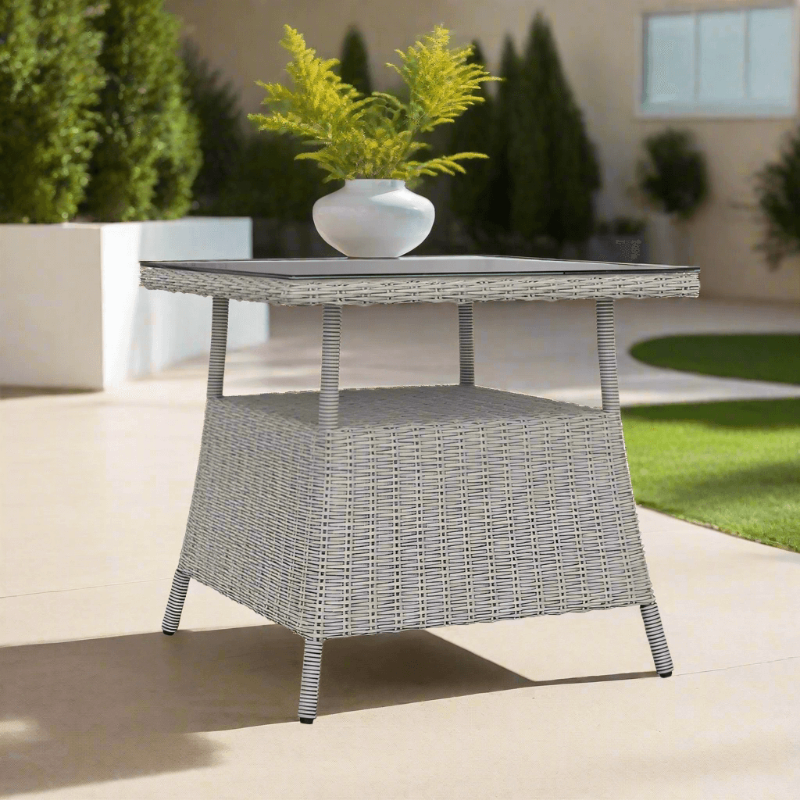 South Sea Rattan Juniper Bay Wicker Outdoor Square End Table