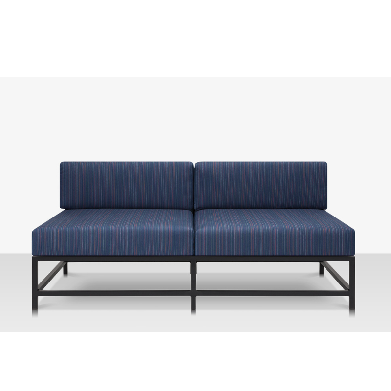 DecoScape Delano Aluminum Outdoor Armless Loveseat