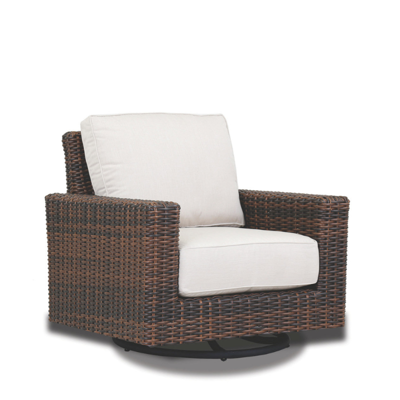 Sunset West Montecito Wicker Outdoor Swivel Rocker Club Chair
