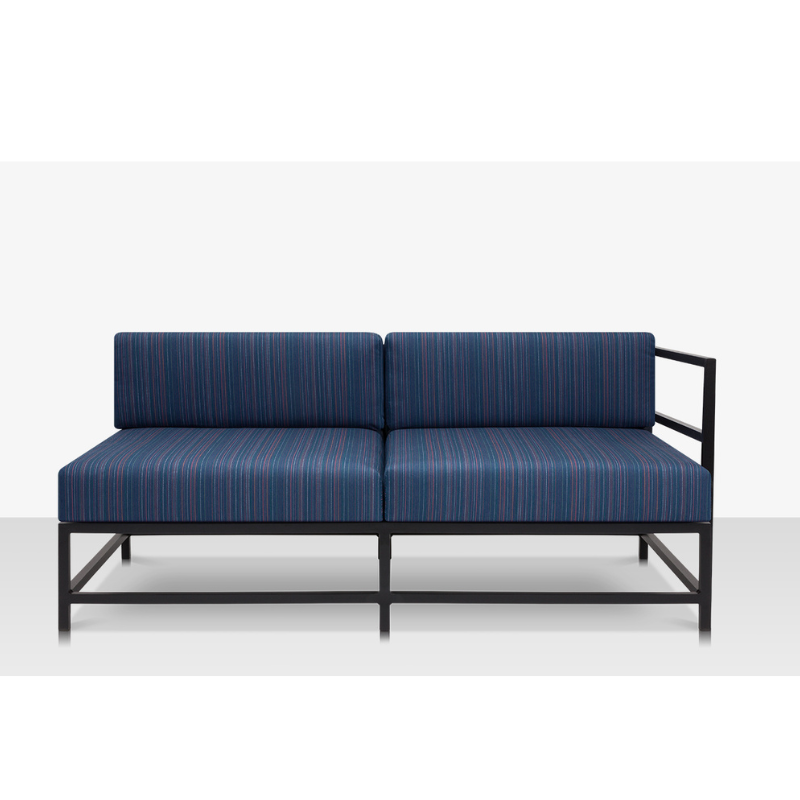 DecoScape Delano Aluminum Outdoor Right Arm Loveseat