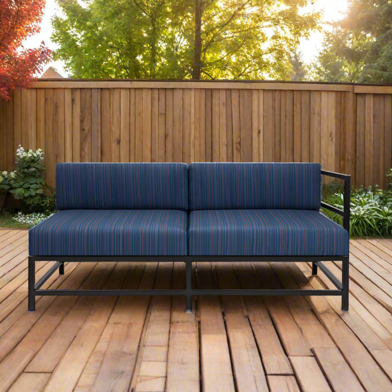 DecoScape Delano Aluminum Outdoor Right Arm Loveseat