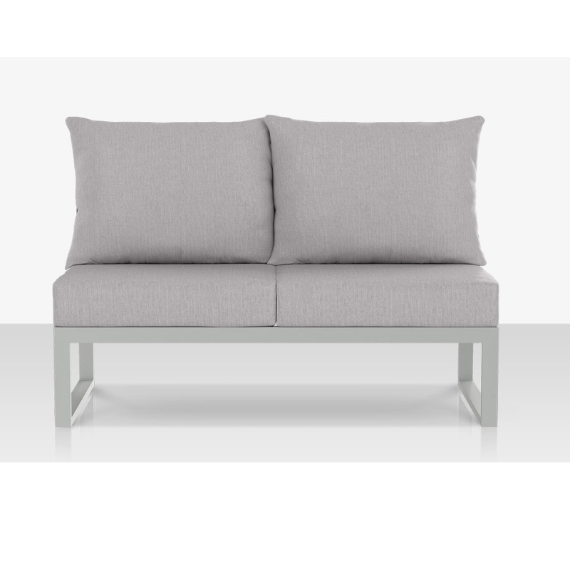 DecoScape Modera Aluminum Outdoor Sectional Armless Loveseat