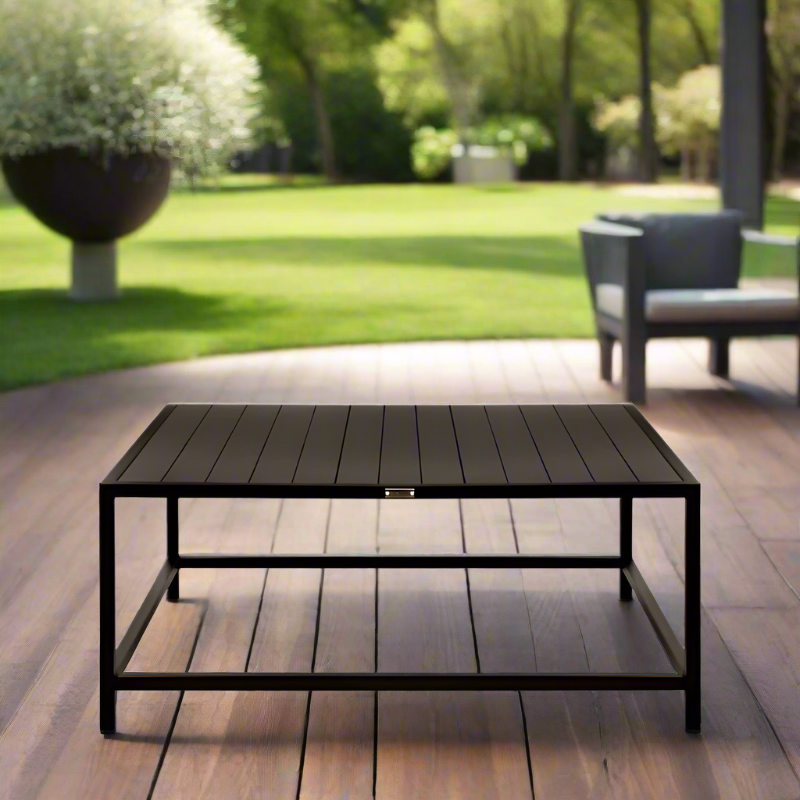 DecoScape Delano Aluminum Outdoor Square Coffee Table