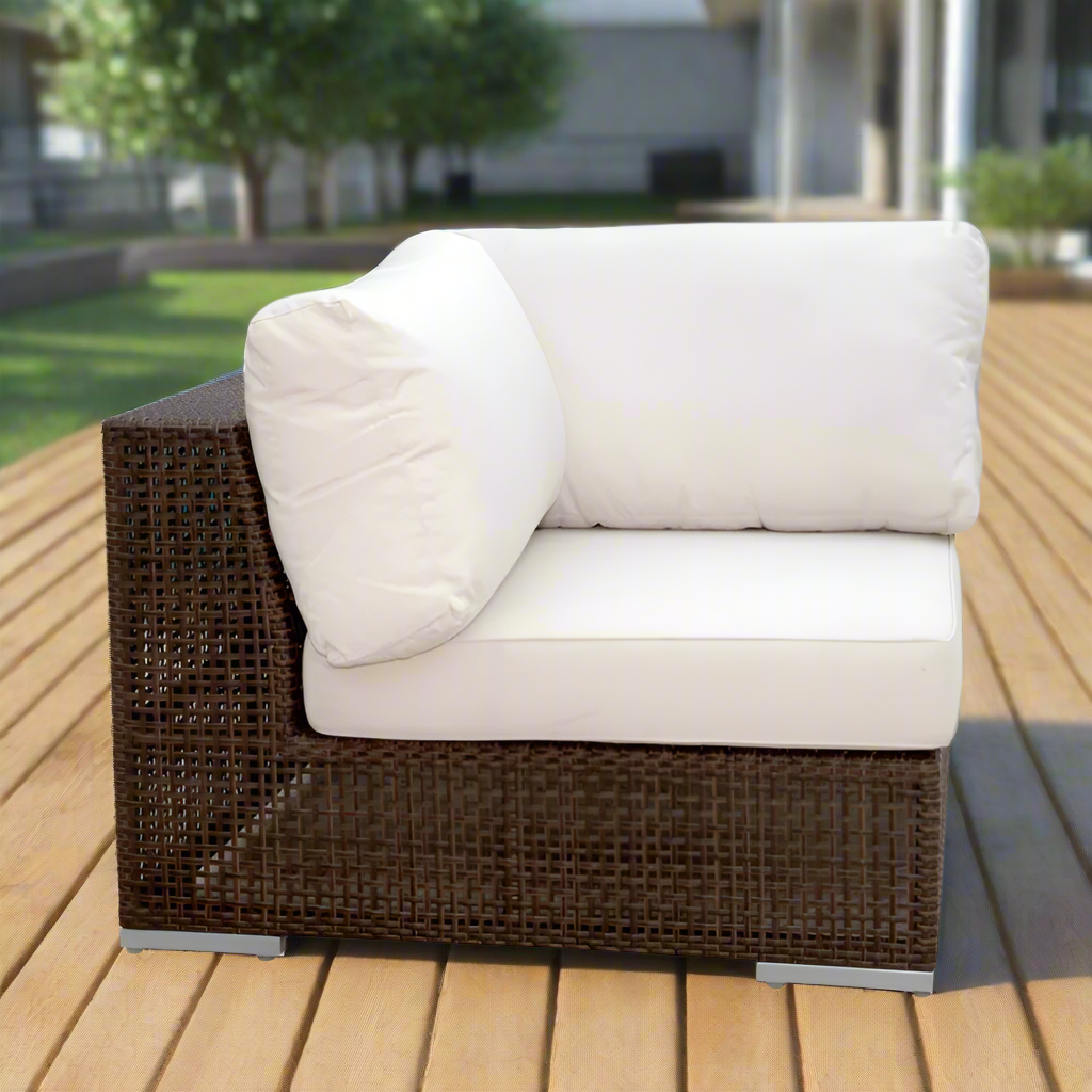 Hospitality Rattan Atlantis Wicker Outdoor Modular Corner Chair