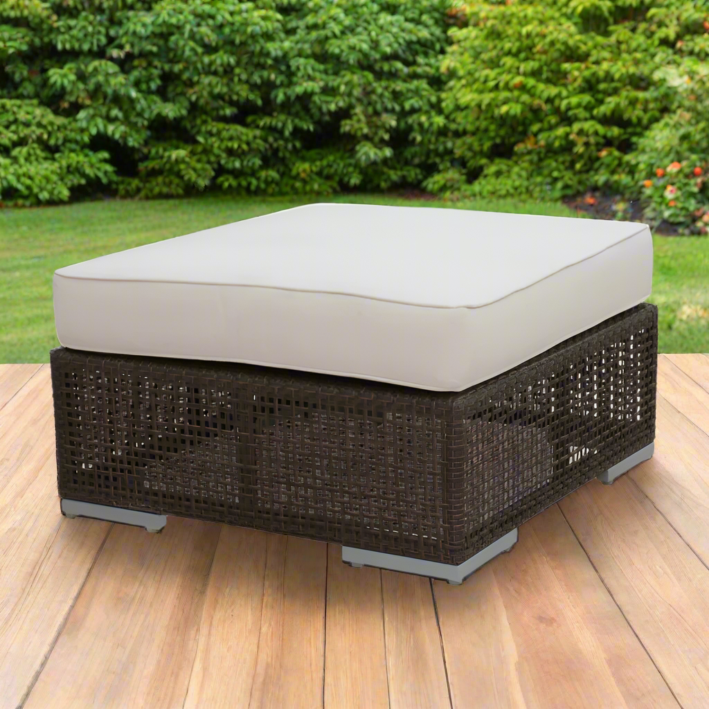 Hospitality Rattan Atlantis Wicker Outdoor Ottoman