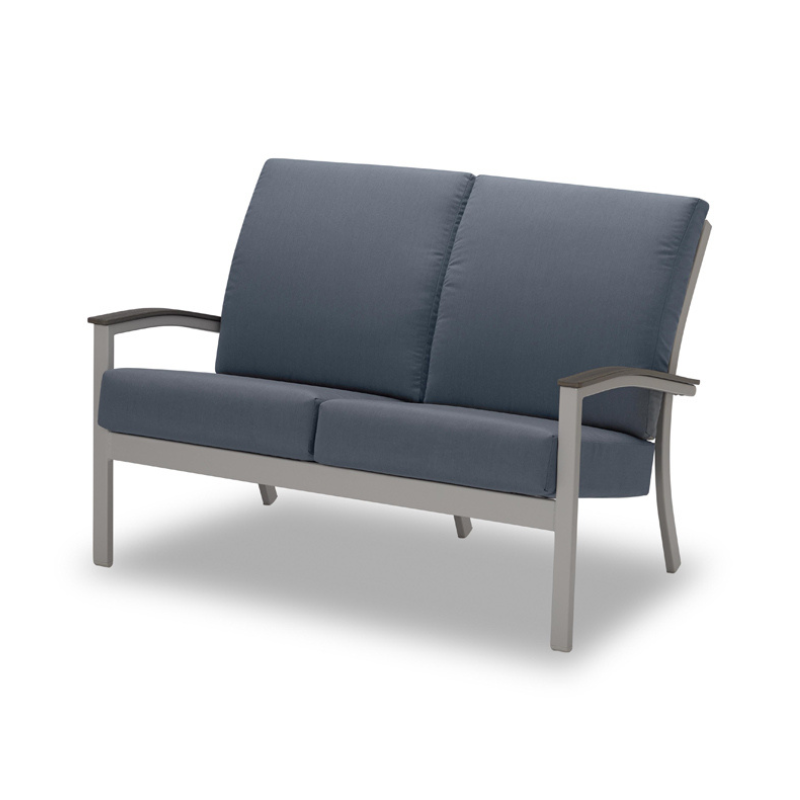 Telescope Casual Bazza Cushion MGP Aluminum Outdoor Two-Seat Loveseat