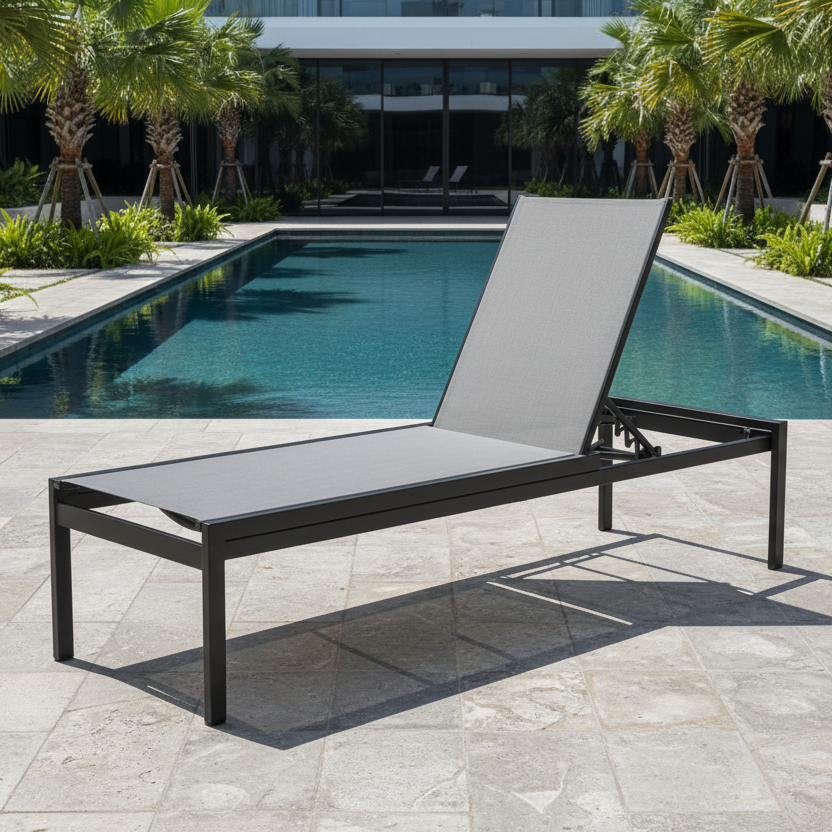 Telescope Casual Kendall Sling Stacking High Bed Armless Chaise