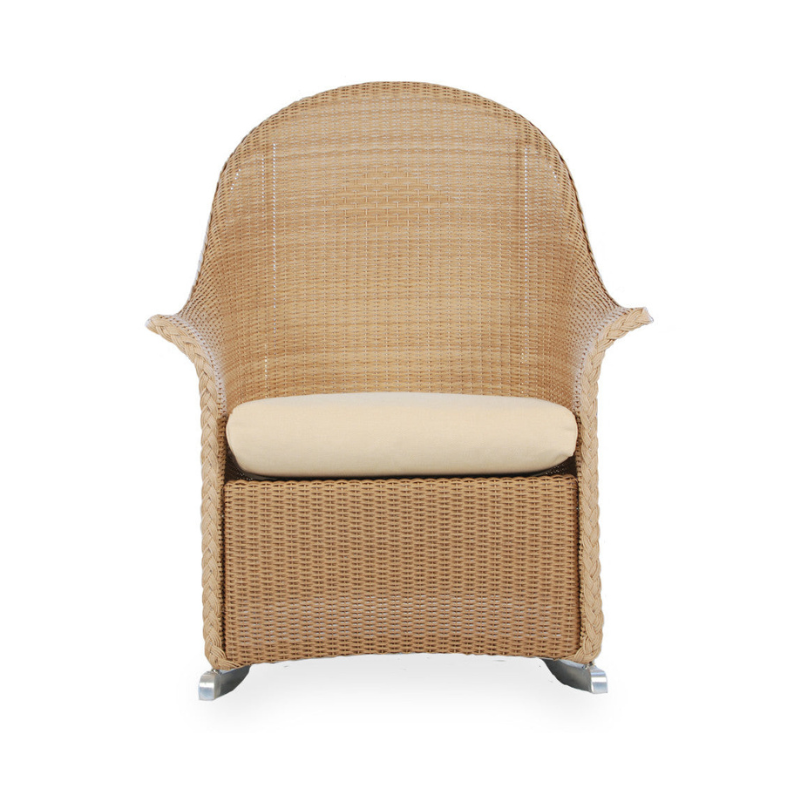 Lloyd Flanders Loom Wicker Outdoor High Back Porch Rocker
