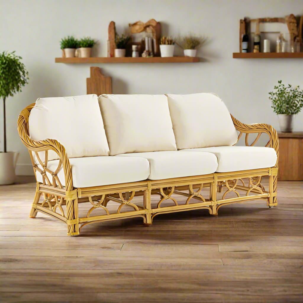 South Sea Rattan New Twist Rattan Indoor Sofa