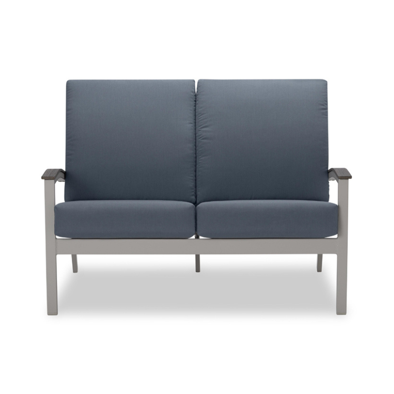 Telescope Casual Bazza Cushion MGP Aluminum Outdoor Two-Seat Loveseat