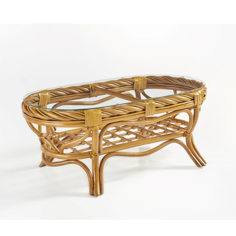 South Sea Rattan New Twist Rattan Indoor Coffee Table