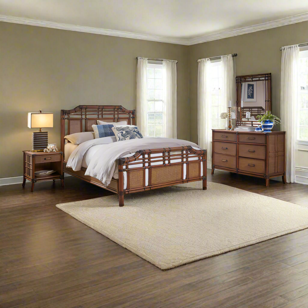 Hospitality Rattan Palm Cove 6-Piece Complete Bedroom Set