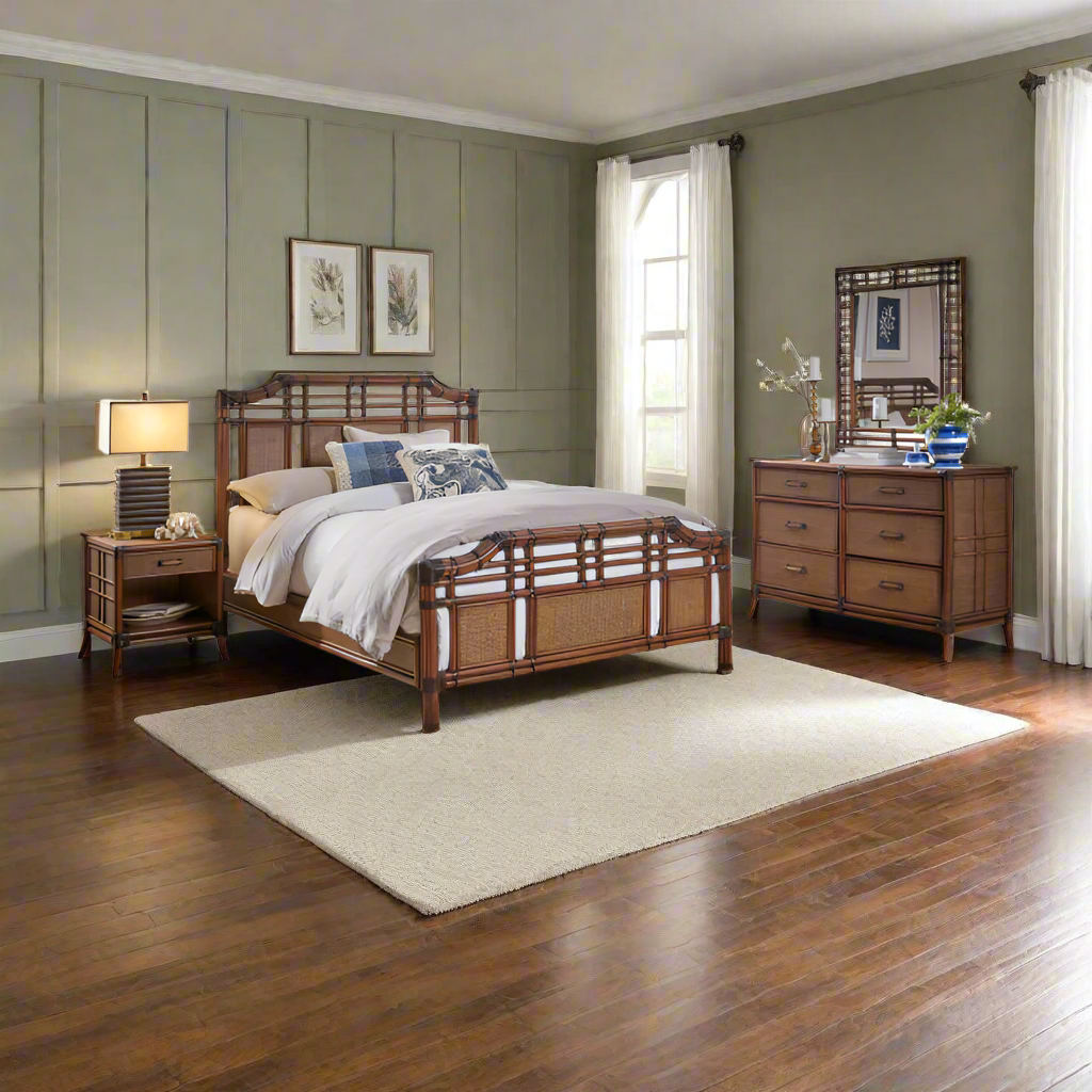 Hospitality Rattan Palm Cove 6-Piece Complete Bedroom Set