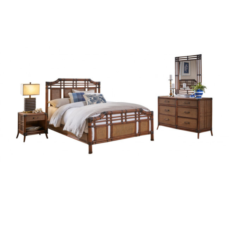 Hospitality Rattan Palm Cove 6-Piece Complete Bedroom Set