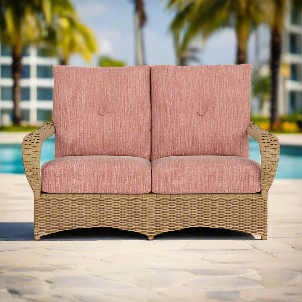 Lloyd Flanders Magnolia Woven Vinyl Loveseat