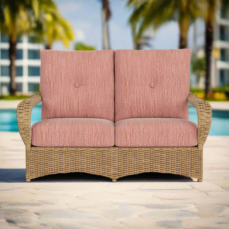Lloyd Flanders Magnolia Woven Vinyl Outdoor Loveseat