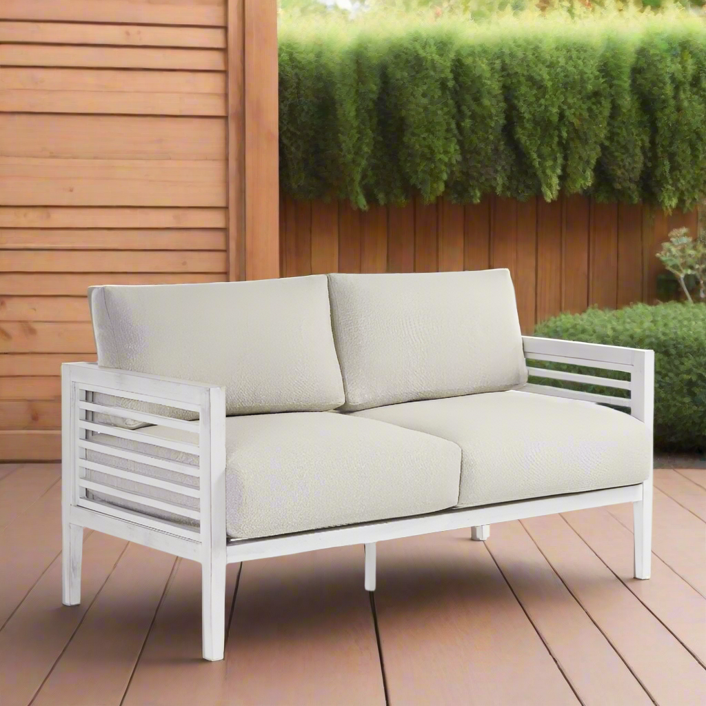 South Sea Rattan Aluminum Outdoor Veda Loveseat