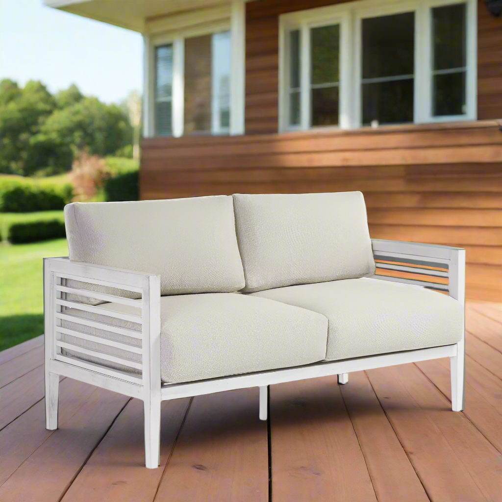 South Sea Rattan Aluminum Outdoor Veda Loveseat
