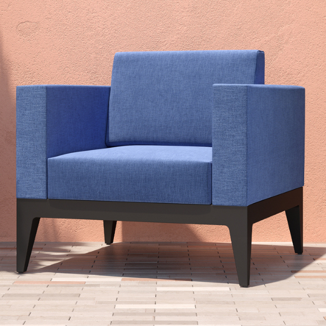 DecoScape South Beach Aluminum Outdoor Club Chair