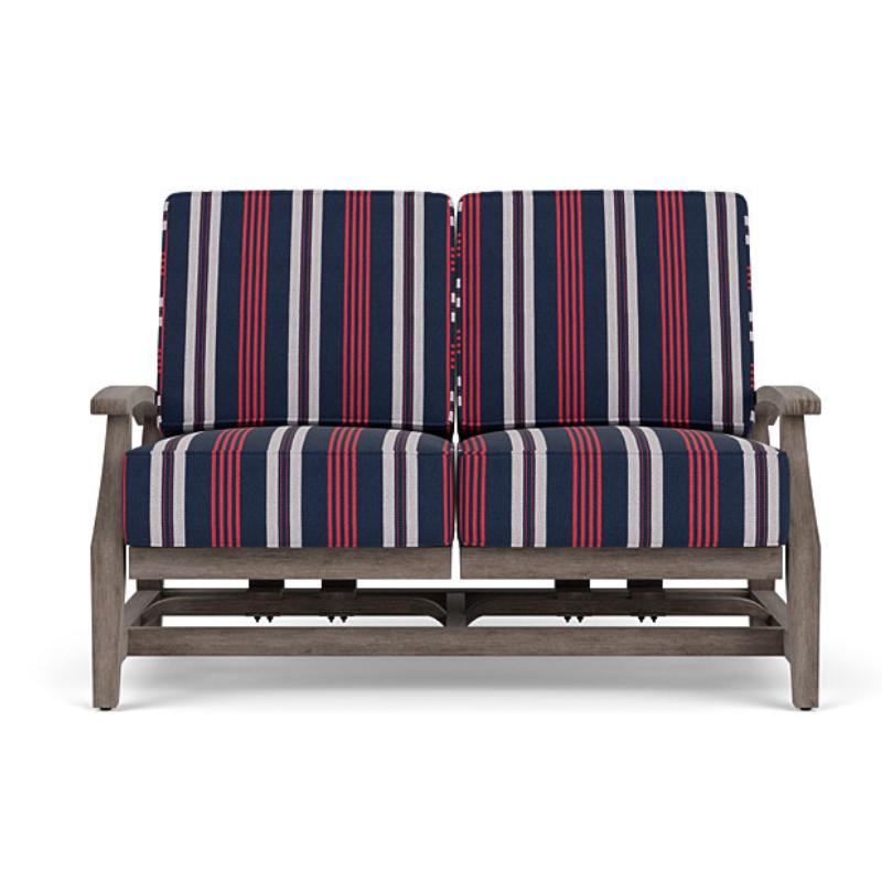 Lloyd Flanders Frontier Wicker Outdoor Spring Rocker Loveseat