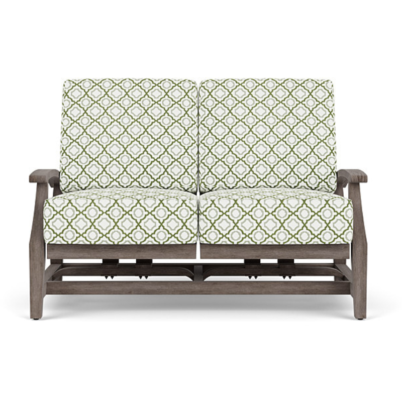 Lloyd Flanders Frontier Wicker Outdoor Spring Rocker Loveseat