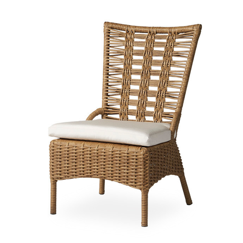 Lloyd Flanders Magnolia Woven Vinyl Armless Dining Chair