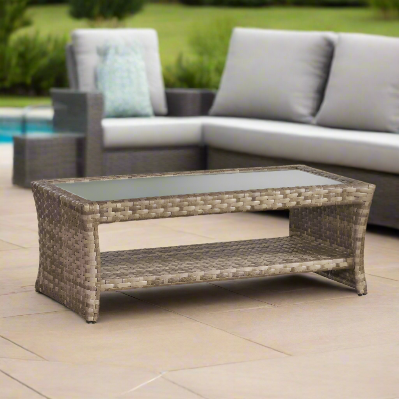 South Sea Rattan Driftwood Bay Wicker Outdoor Coffee Table