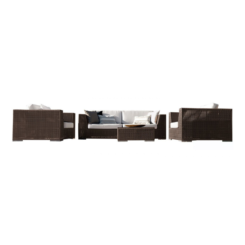 Hospitality Rattan Atlantis Wicker Outdoor 4-Person Modular Set