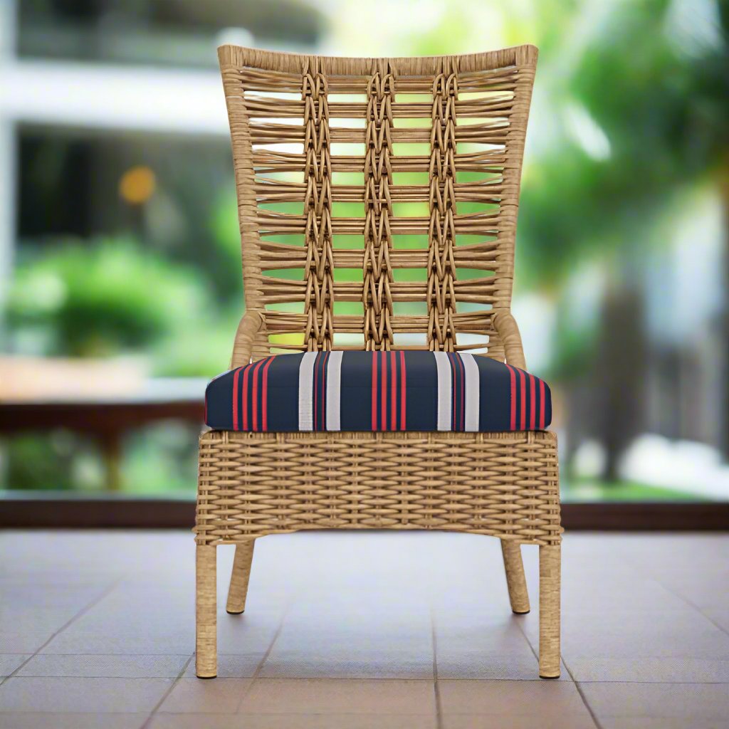 Lloyd Flanders Magnolia Woven Vinyl Armless Dining Chair
