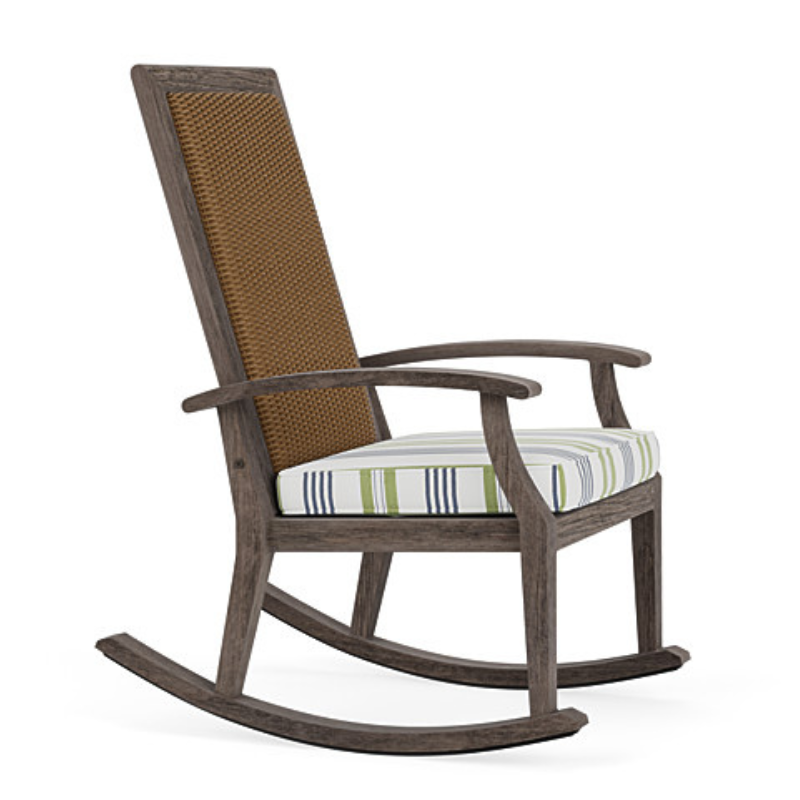 Lloyd Flanders Frontier Wicker Outdoor High Back Porch Rocker