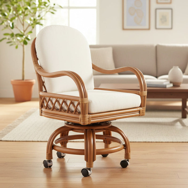 South Sea Rattan Antigua 5 Piece Indoor Swivel Caster Dining Set