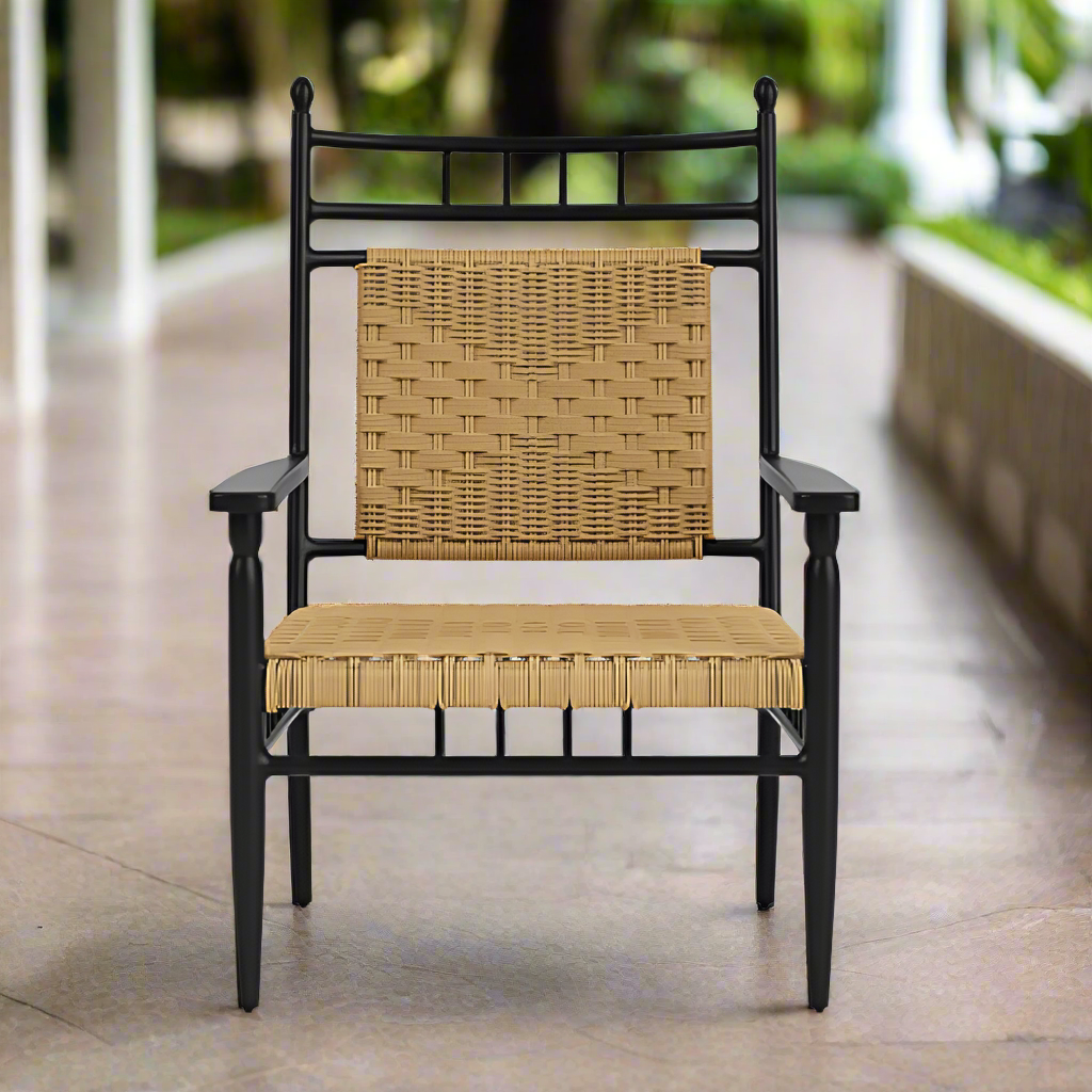 Lloyd Flanders Low Country Woven Vinyl Cushionless Lounge Chair