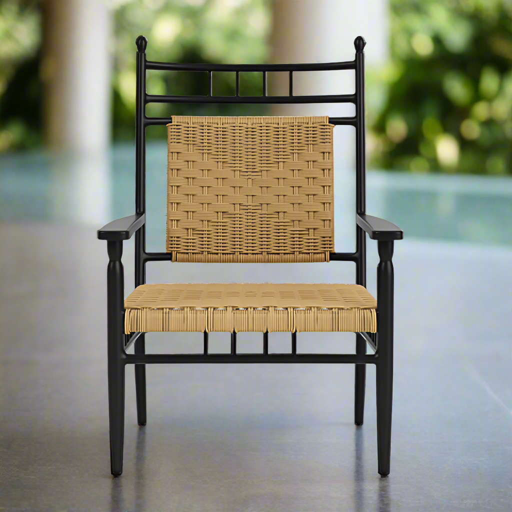 Lloyd Flanders Low Country Woven Vinyl Cushionless Lounge Chair