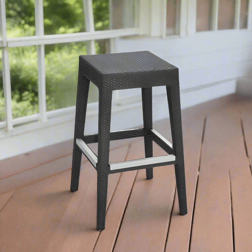 Panama Jack Onyx Backless Bar Stool