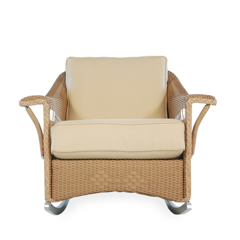 Lloyd Flanders Nantucket Wicker Outdoor Lounge Rocker