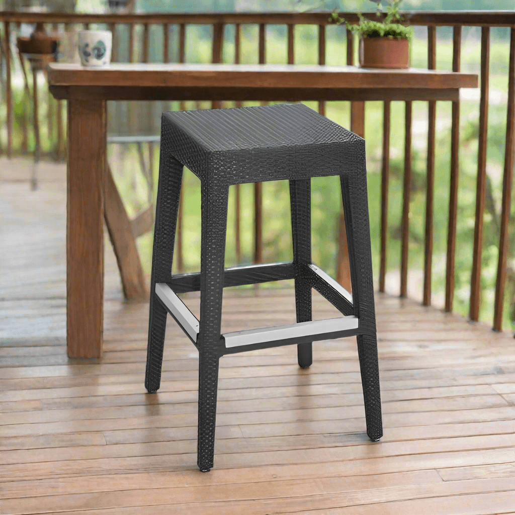 Panama Jack Onyx Backless Bar Stool