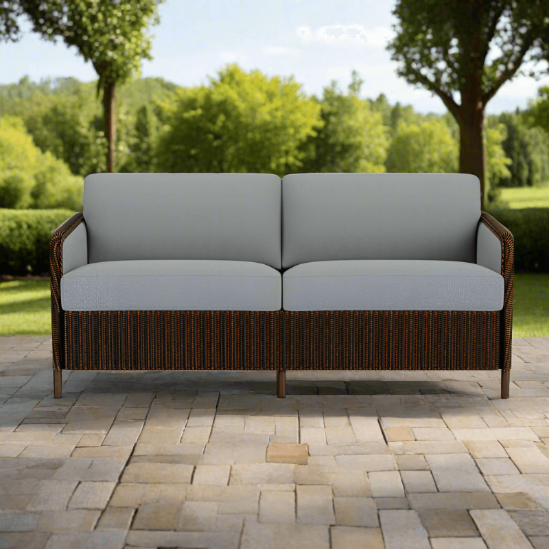 Lloyd Flanders Visions Wicker Outdoor Sofa