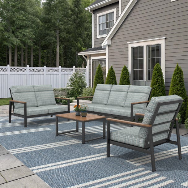 NorthCape International Windsor Aluminum Outdoor 6-Person Lounge Patio Set