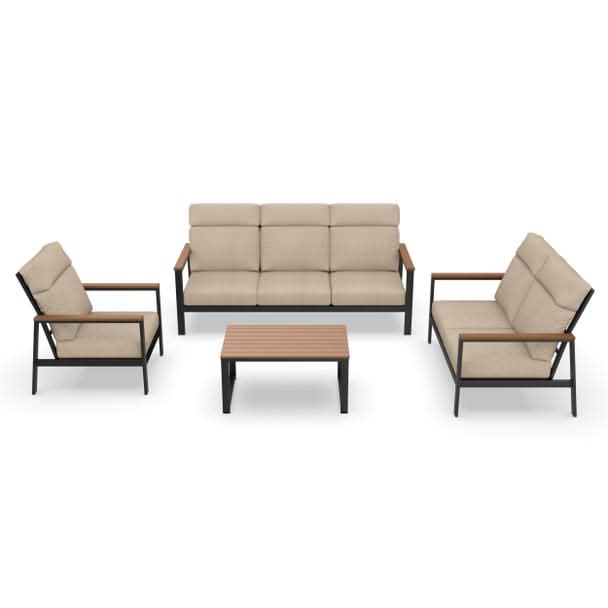 NorthCape International Windsor Aluminum Outdoor 6-Person Lounge Patio Set