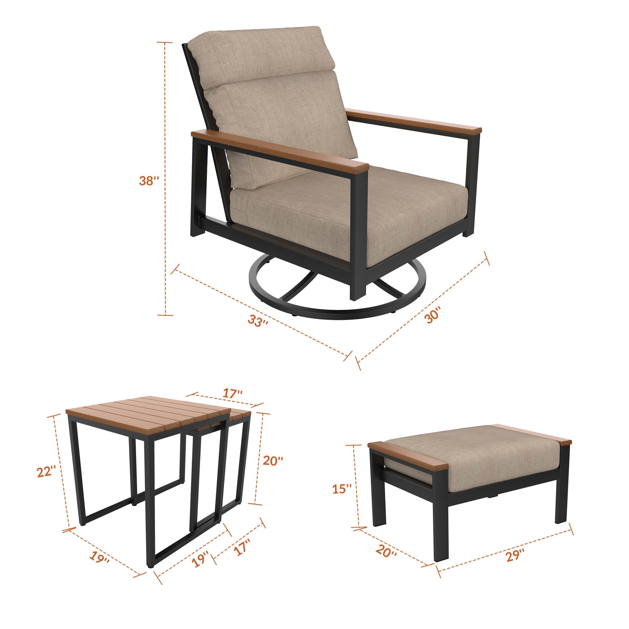 NorthCape International Windsor Aluminum Outdoor 7-Person Ultimate Patio Set