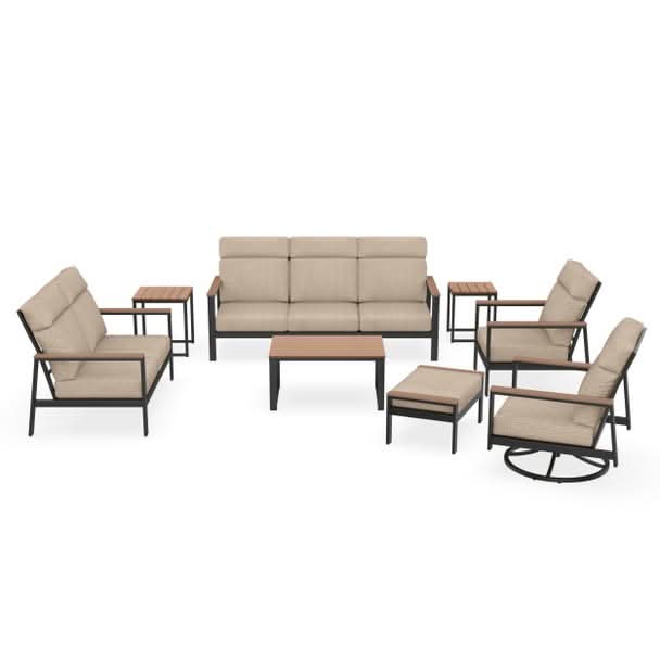 NorthCape International Windsor Aluminum Outdoor 7-Person Ultimate Patio Set