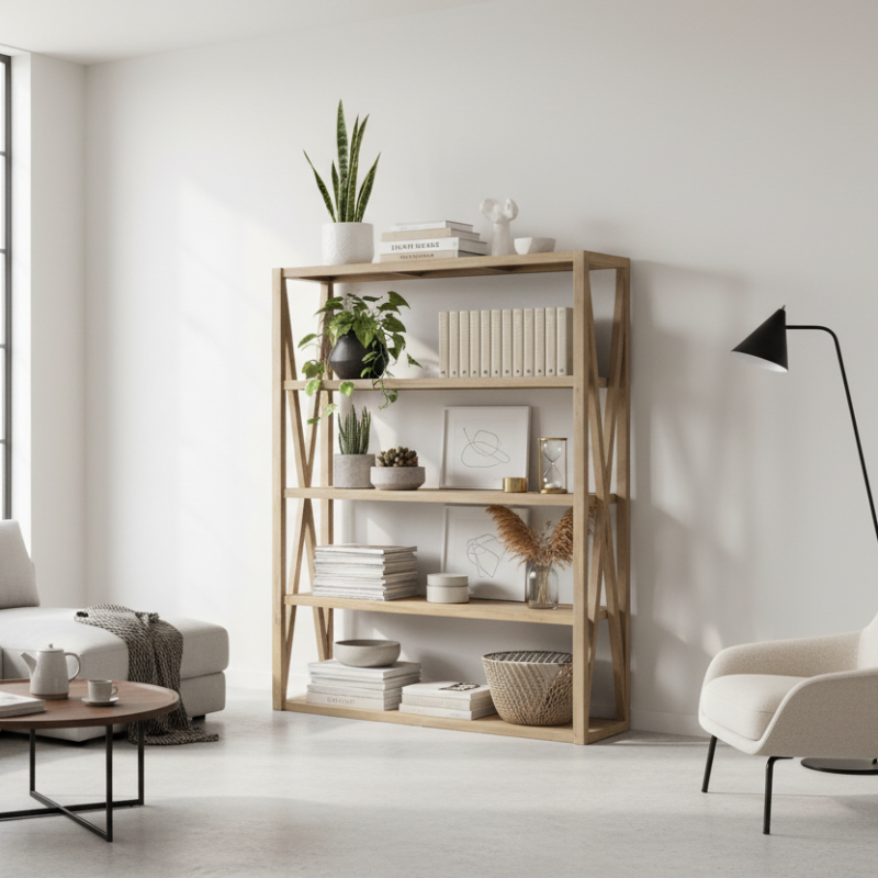 Sunset West Coastal Teak X Outdoor Bookcase