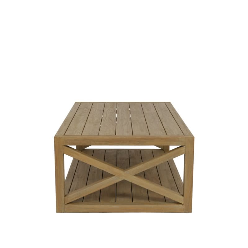 Sunset West Coastal Teak X Outdoor Coffee Table