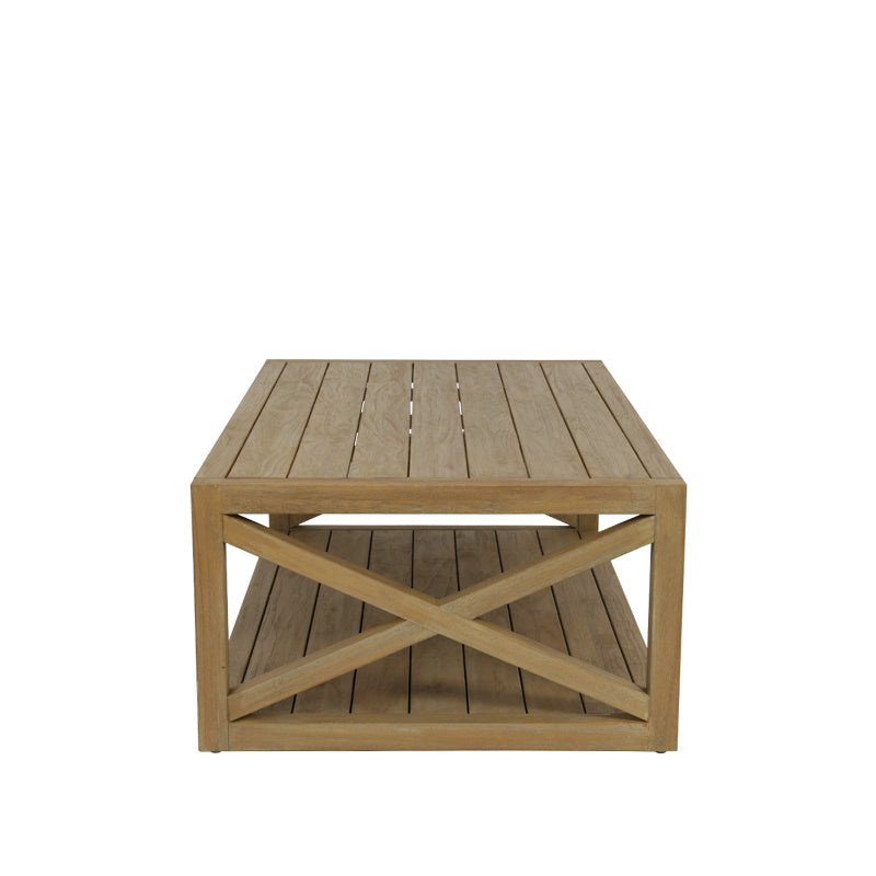 Sunset West Coastal Teak X Outdoor Coffee Table